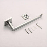 Buy bigbig home 4pcs bathroom hardware set modern square style sus 304 stainless steel toilet paper holder towel ring robe hook towel bar chrome finish wall mounted tissue hanger bathroom accessories