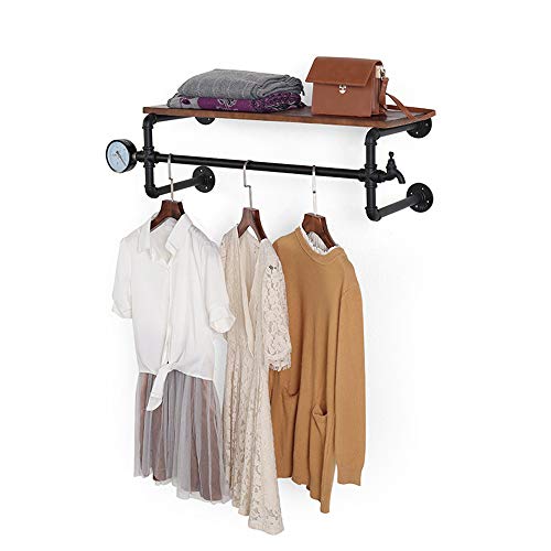 Bookshelf YNN Industrial Pipe Wall Mount Clothing & Garment Rack - Perfect for Retail Display, Organizing, Laundry (Size : 1003230cm)