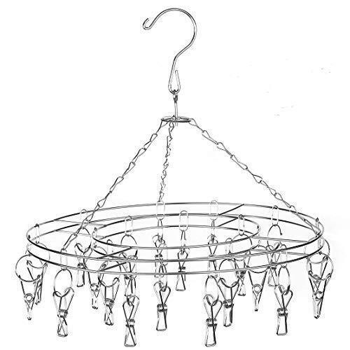 Shop stsuneu l705 hanging clip type round drying rack dripping hanger menstrual pad children hanger gloves towel hat scarf and other wet and dry hangers stainless steel wire 20pcs clip 1 set