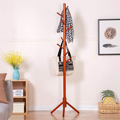 LE Solid Wood Coat Rack,Floor Simple Modern Hanger Bedroom Living Room Clothes Rack C diameter175cm(69inch)