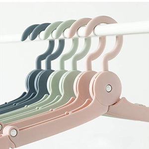 Jiede 9 PCS Portable Folding Clothes Hangers Foldable Clothes Drying Rack for Travel