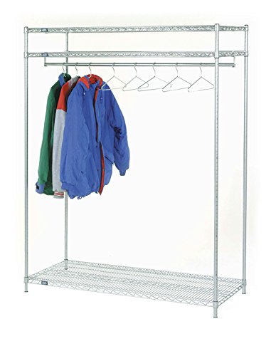 Omega 14" Deep x 36" Wide x 74" High 3 Tier Stationary Chrome Garment Rack