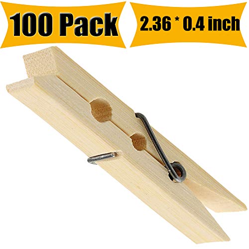 Clothespins Clips Clothes Pins Natural Wood Heavy Duty Clips 2.37