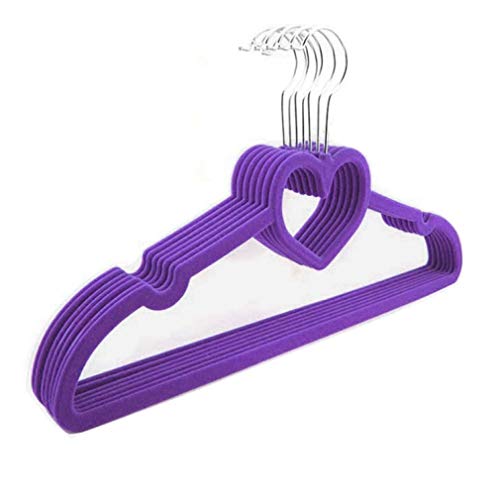 QUNA Clothes Hangers Velvet - Suit Hangers Slim & Space Saving, 360 Degree Swivel Hook Strong and Durable Clothes Hangers for Coats, Jackets, Pants, and Dress Clothes,Purple_(50-Pack)