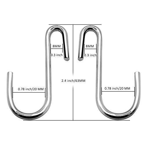 Buy 30 pack esfun heavy duty s hooks pan pot holder rack hooks hanging hangers s shaped hooks for kitchenware pots utensils clothes bags towels plants