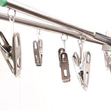 Best aligle stainless steel foldable portable 16 clip drying hanger travel clothes hanger drying rack hook multi function drip hanger for sock towel bra hat rack scarf