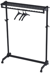 Alba One-Sided Mobile Garment Rack with Single Shelf, Includes 3 Hangers, Black (PMRAK-SG483N)