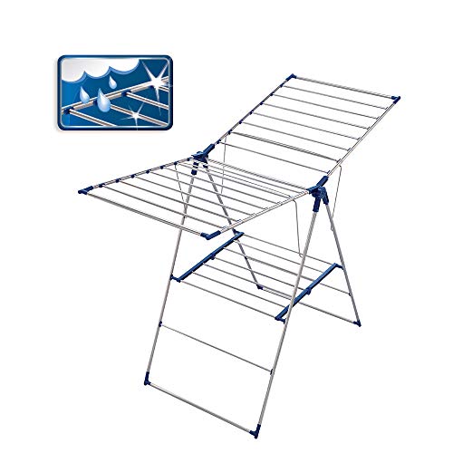 Leifheit Roma 150 Tripod Clothes Drying Rack, Silver/Blue