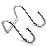 Get ruiling 10 pack double s shaped hooks chrome finish steel s hook cookware universal kitchen hooks sturdy hanging hooks multiple uses for bathroom towels garden plants
