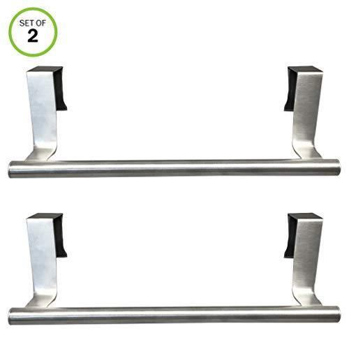 Best seller  evelots towel bars kitchen bathroom in or out cabinet door stainless set of 2