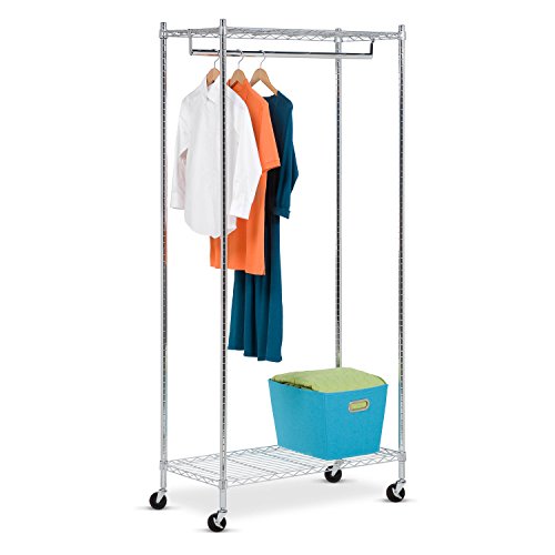 Honey-Can-Do GAR-01120 Heavy Duty Rolling Garment Rack