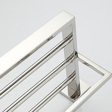 Storage organizer towel hanger bathroom shelf contemporary stainless steel 1 pc hotel bath double