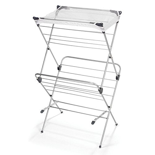 Polder Two-Tier Free Standing Clothes Drying Rack with Mesh Garment Dryer