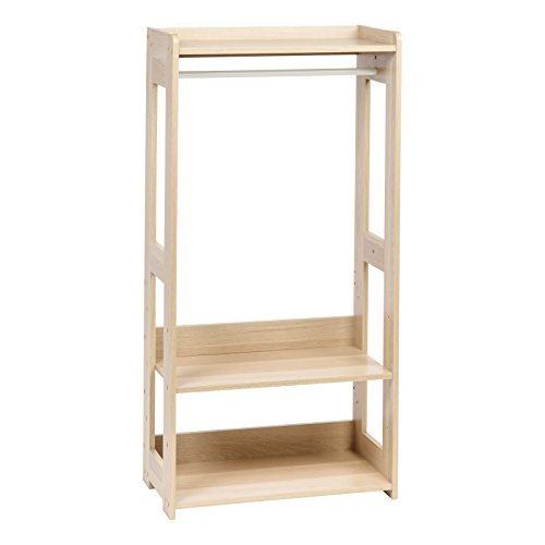 IRIS USA Kid's Dress Up Clothing Garment Rack, Natural