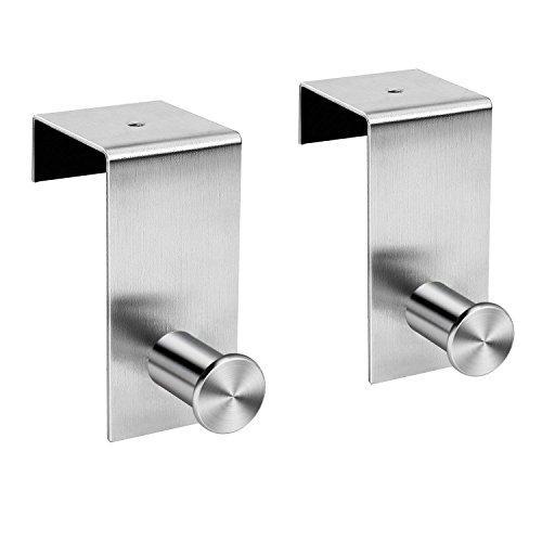 Discover the over the door hooks hanger towel rack 18 8 stainless steel multiple use z shaped hanging over door hooks use for kitchen bathroom bedroom office cabinet door storage organizer 2 pack