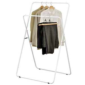 MyGift 56-Inch Folding Metal A-Frame Garment Display Rack, Retail Clothing Stand