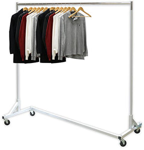 Simple Houseware Industrial Grade Z-Base Garment Rack, 400lb Load with 62" Extra Long bar