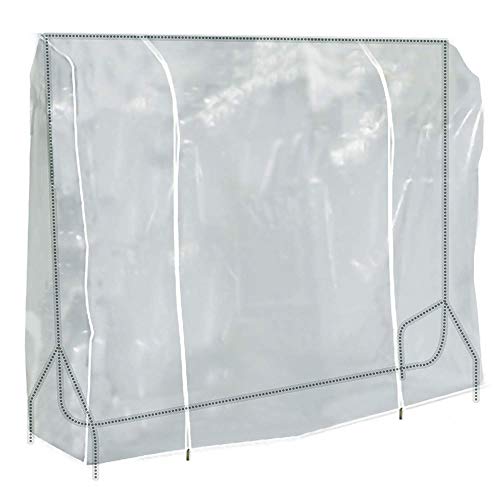 TzBBL Clothes Garment Rack Cover 5 Ft with Strong Zipper Protective Rail Cover 59" X 20" X 52" (150 X 50 X 133 cm)