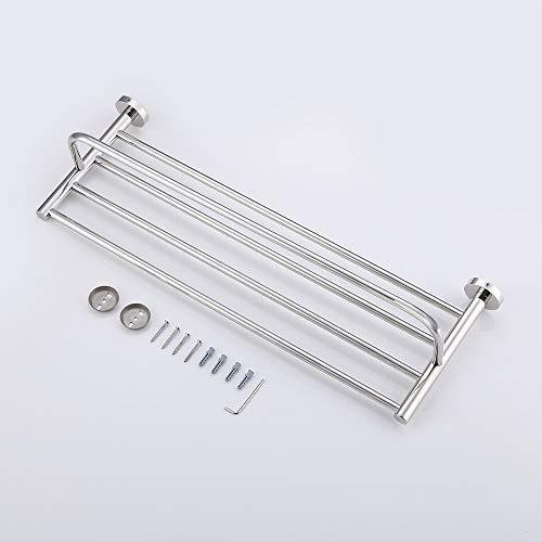 Top satopics towel rack with towel bar polished bathroom shelf wall mount