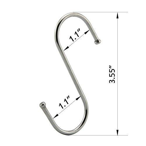 Select nice ruiling premium s hooks s shaped hook heavy duty stainless steel hanger hooks ideal for hanging pots and pans plants utensils towels etc size large set of 12