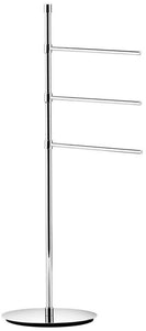 Latest ws bath collections ranpin collection towel stand with three 10 8 arms 35 6 polished chrome
