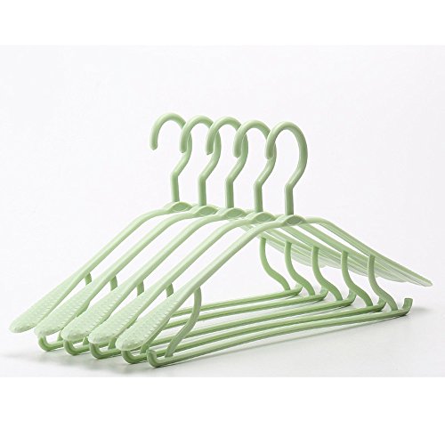 Lilongjiao 20 Packs, Drying Racks - Adult Dress Pants T-Shirt Clothing Wide Shoulder Seamless Drying Rack, 16.9 Inches (Color : Green)