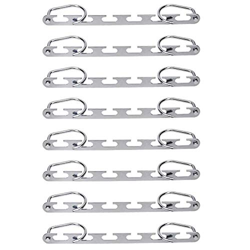 Space Saving Hangers 8 Pack Metal Magic Hangers Closet Space Saving Wardrobe Clothing Hanger Oragnizer, 360 Degree Rotating Twirl Tie Rack-Huston Lowell