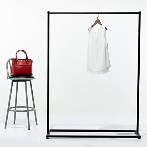 lililili Coat Racks,Floor Standing Multifuctional Hanger,Industrial pipe Clothing Rack, Clothing Storage Rack With Durable Square tubing Display Rack -C 39x63inch