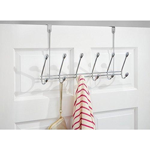 Storage organizer watimas over door storage rack organizer hooks for coats hats robes clothes or towels