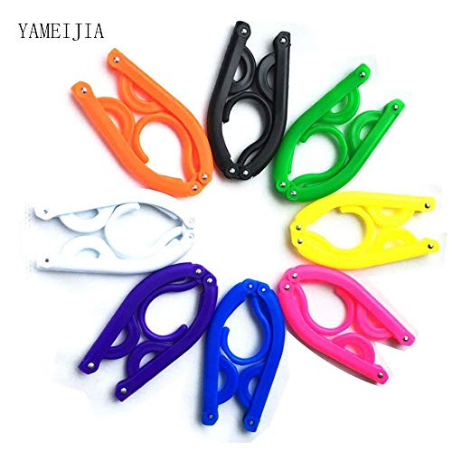 Folding Hanger,Portable Folding Clothes Hanger, Lightweight,Extra-Large Load-Bearing, Foldable,Non-Slip, Travel,Home,Gift Pack Of 8 (Random Color)