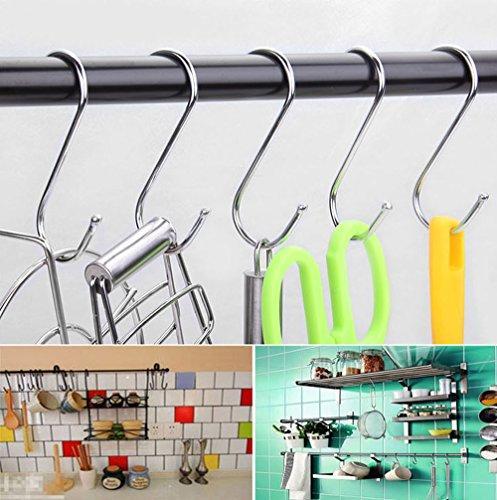 Shop ruiling premium s hooks s shaped hook heavy duty stainless steel hanger hooks ideal for hanging pots and pans plants utensils towels etc size large set of 12