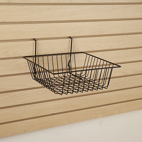 Only Garment Racks #5612B (Box of 6) Commercial All Purpose Small Basket, 12" W x 12" D x 4" H, Black (Pack of 6)