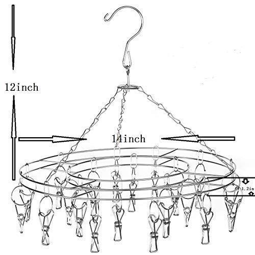 Shop for stsuneu l705 hanging clip type round drying rack dripping hanger menstrual pad children hanger gloves towel hat scarf and other wet and dry hangers stainless steel wire 20pcs clip 1 set