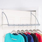 Heavy duty hold n storage over the door closet valet over the door clothes organizer rack and door hanger for clothing or towel home and dorm room storage and organization
