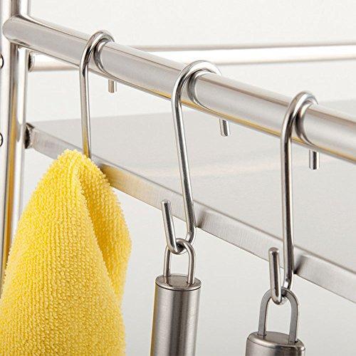 Select nice ruiling chrome finish steel s hook cookware universal pot rack hooks sturdy hanging hooks multiple uses for kitchenware pots utensils plants towels set of 10