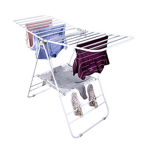 Honey-Can-Do Heavy Duty Gullwing Drying Rack, White Metal