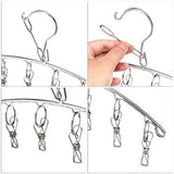 Try mobivy stainless steel laundry drying rack clothes hanger with clips for drying socks drying towels diapers bras baby clothes underwear socks gloves