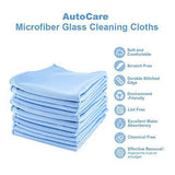 Save auto care microfiber glass cleaning cloths towels for windows mirrors windshield computer screen tv tablets dishes camera lenses chemical free lint free scratch free 12x12 blue 8 pack