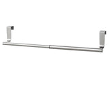 Budget friendly youcopia over the cabinet door expandable towel bar stainless steel