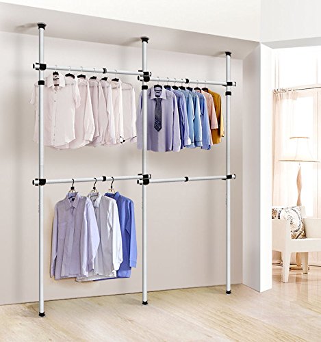 Generic me Clos US hes Hangers Garment Rack rs She Adjustable Home Closet hes Han Organizers Clothes Home Close Hangers Shelves stable