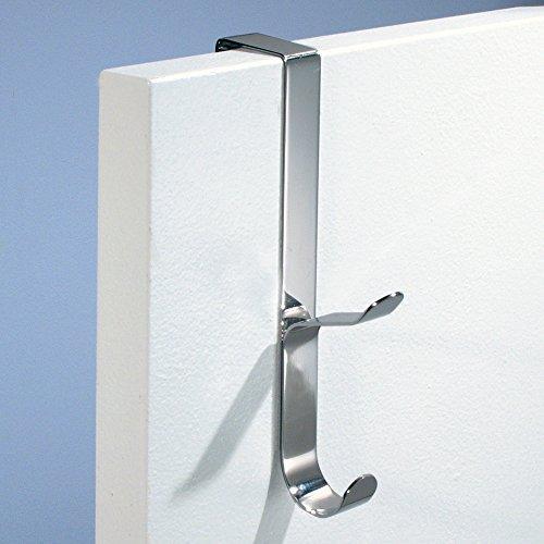 Top interdesign forma over door organizer hook for coats hats robes clothes or towels 1 dual hook brushed stainless steel