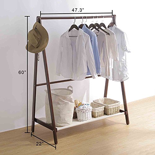 DL-Furniture - Laundry Drying Rack/Stand Garment Rack Cloth Hanger For Home and Business | Cherry