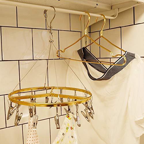 Budget friendly shinymax aluminum alloy clothes drying racks includes 18 metal clothespins for drying clothes towels underwear lingerie and socks etc