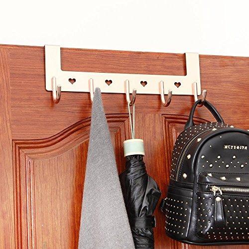 Buy gulevy rose gold over the door hook organizer rack 5 hook over door hanger hook heavy duty towel hook set robe hook set clothes hanger rack rose gold