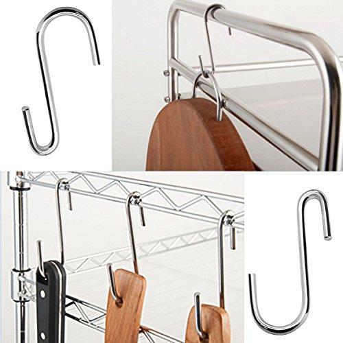 Cheap 30 pack esfun heavy duty s hooks pan pot holder rack hooks hanging hangers s shaped hooks for kitchenware pots utensils clothes bags towels plants