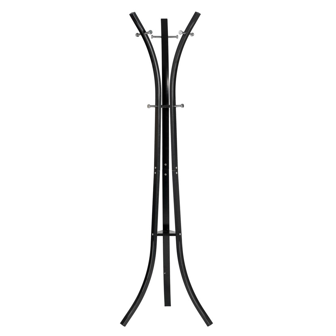 GOOD LIFE Fashion Design Standing Coat Rack for Jacket Purse Hanger Coat Tree Clothes Hat stand Holder 9 Hooks by Square tube Metal Black HOU177