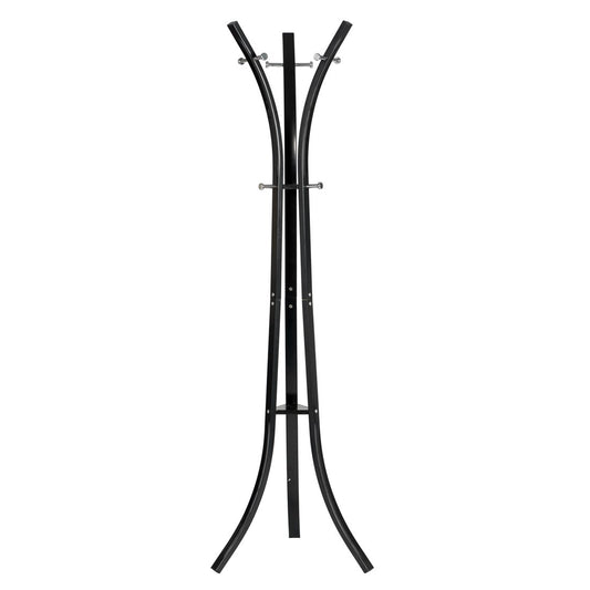 GOOD LIFE Fashion Design Standing Coat Rack for Jacket Purse Hanger Coat Tree Clothes Hat stand Holder 9 Hooks by Square tube Metal Black HOU177