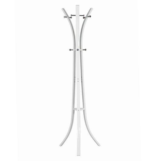 GOOD LIFE Fashion Design Standing Coat Rack for Jacket Purse Hanger Coat Tree Clothes Hat stand Holder 9 Hooks by Square tube Metal White HOU176