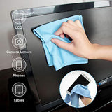 Save on auto care microfiber glass cleaning cloths towels for windows mirrors windshield computer screen tv tablets dishes camera lenses chemical free lint free scratch free 12x12 blue 8 pack