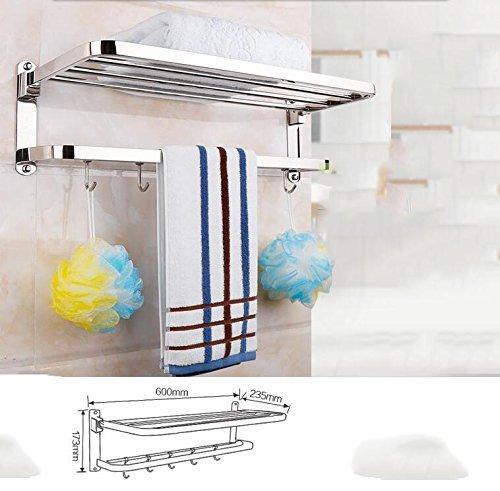 New deed wall hanging mount rack toilet folding towel rack stainless steel 304 bathroom hardware pendant set towel rack toilet brush tissue box storage rack